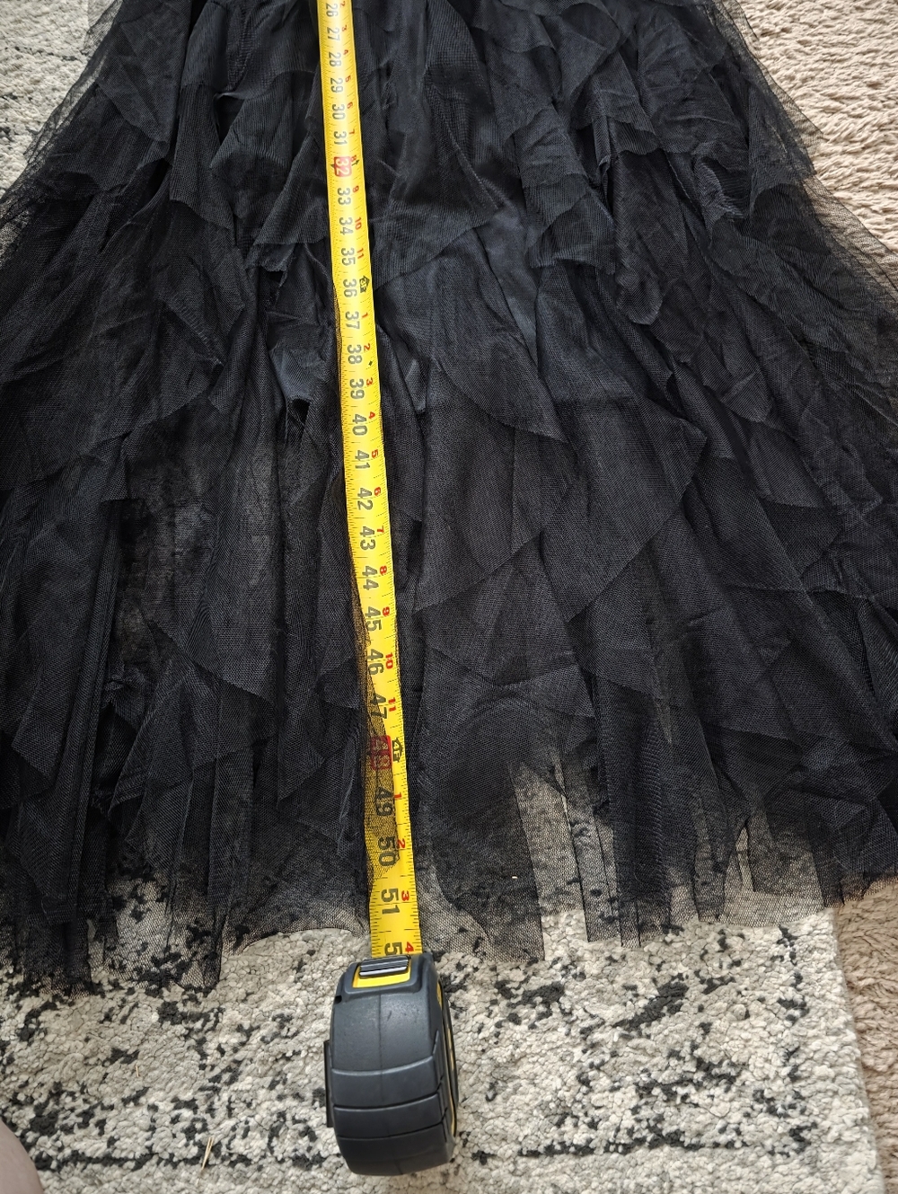 Gothic Chic Tiered Tool Ruffle Maxi Dress Womens S Lark + Grey Black NWT Whimsy - Picture 2 of 6